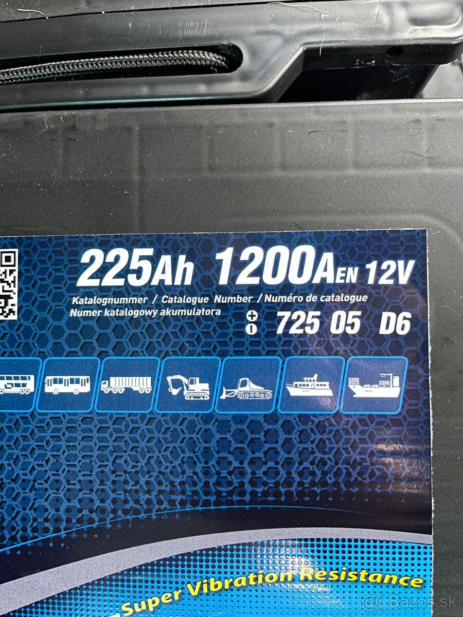 Nové Batérie ZAP 225Ah 1200A EFB (12V) - 2
