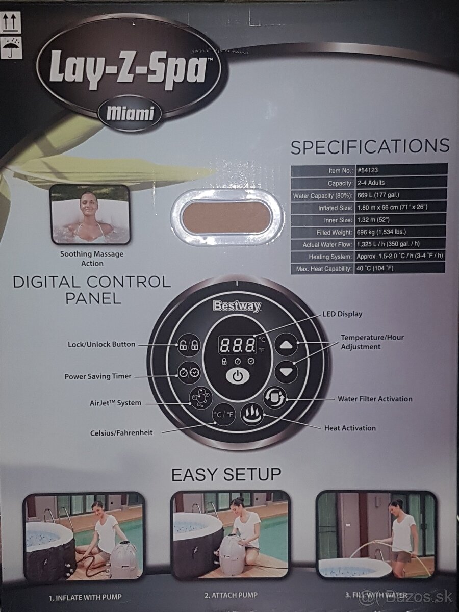 Nafukovacia vírivka Lay-Z-Spa Miami AirJe - 2