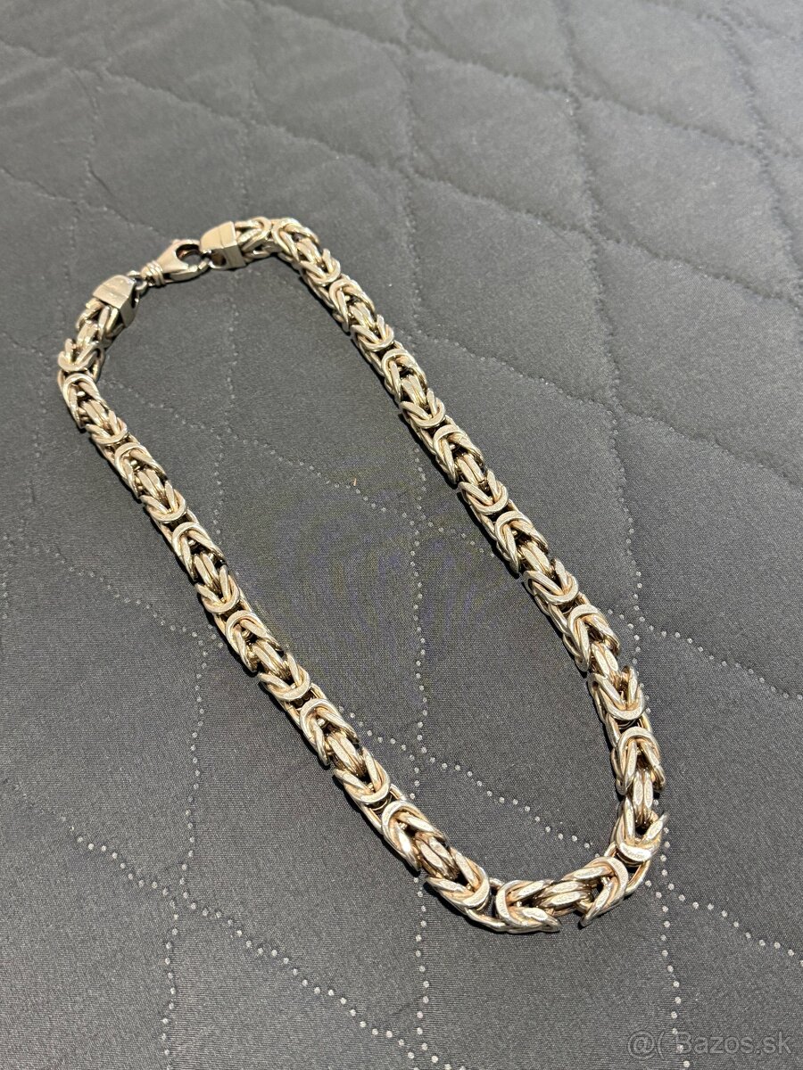 Strieborná masívna retiazka na krk - 2