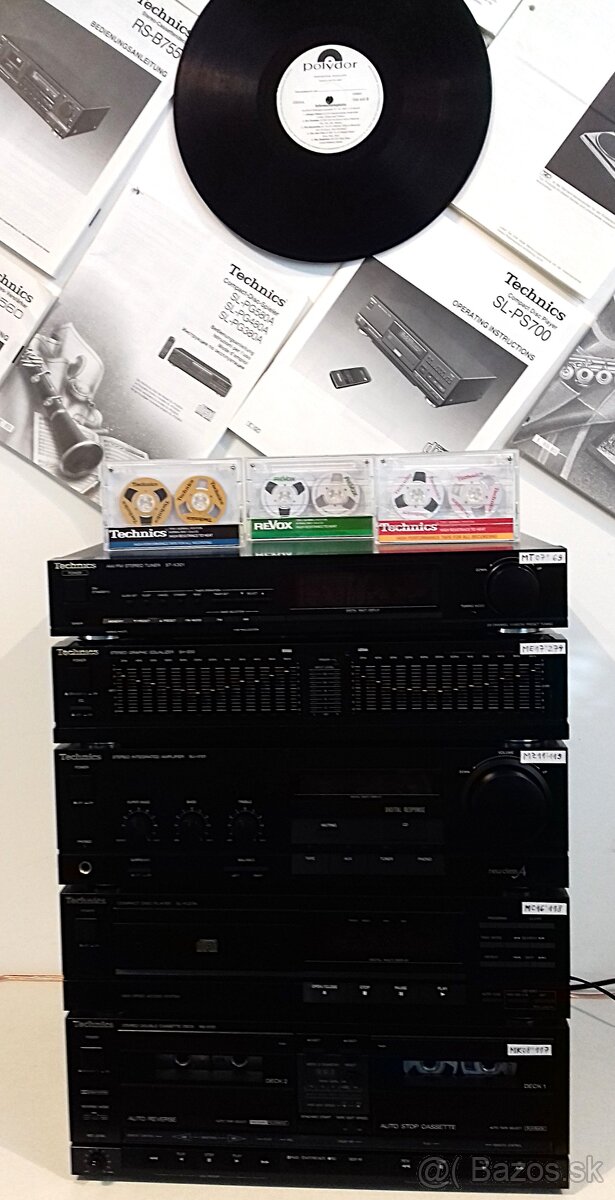 BLACK MIDI system = stylova zostava 5x TECHNICS, JAPAN, M01 - 2