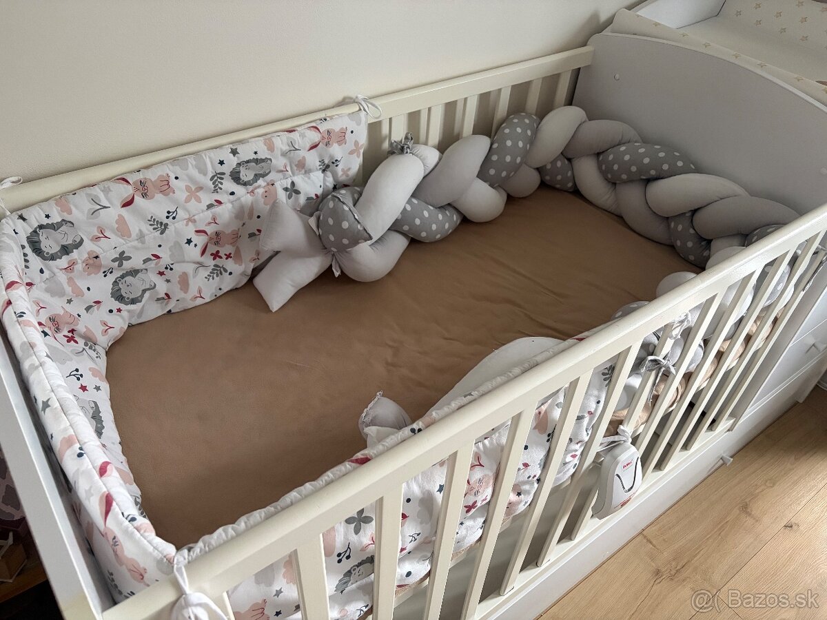 Detská postieľka s prebaľovacím pultom - 2