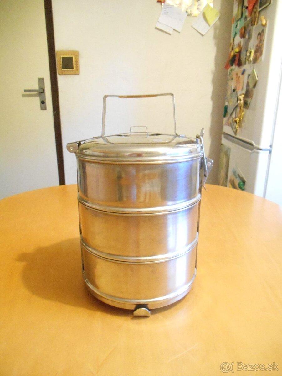 nerezový 3-dielny obedár - 2