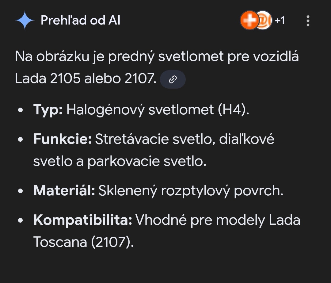 Predám svetlomet Lada - 2