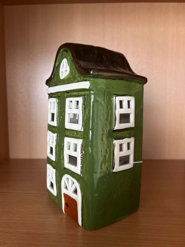Keramický domček zeleno-čierny - 2