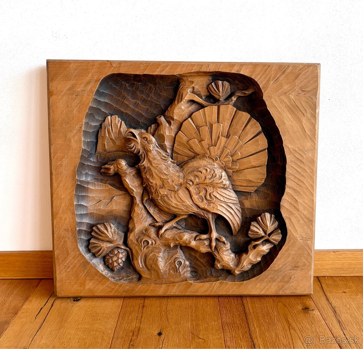 Starý vyřezávaný dřevěný obraz - 2