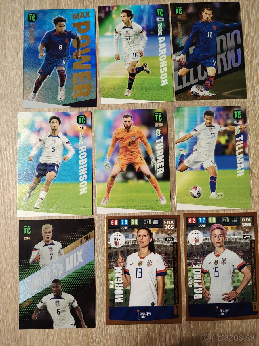 USA - futbalové kartičky - 2