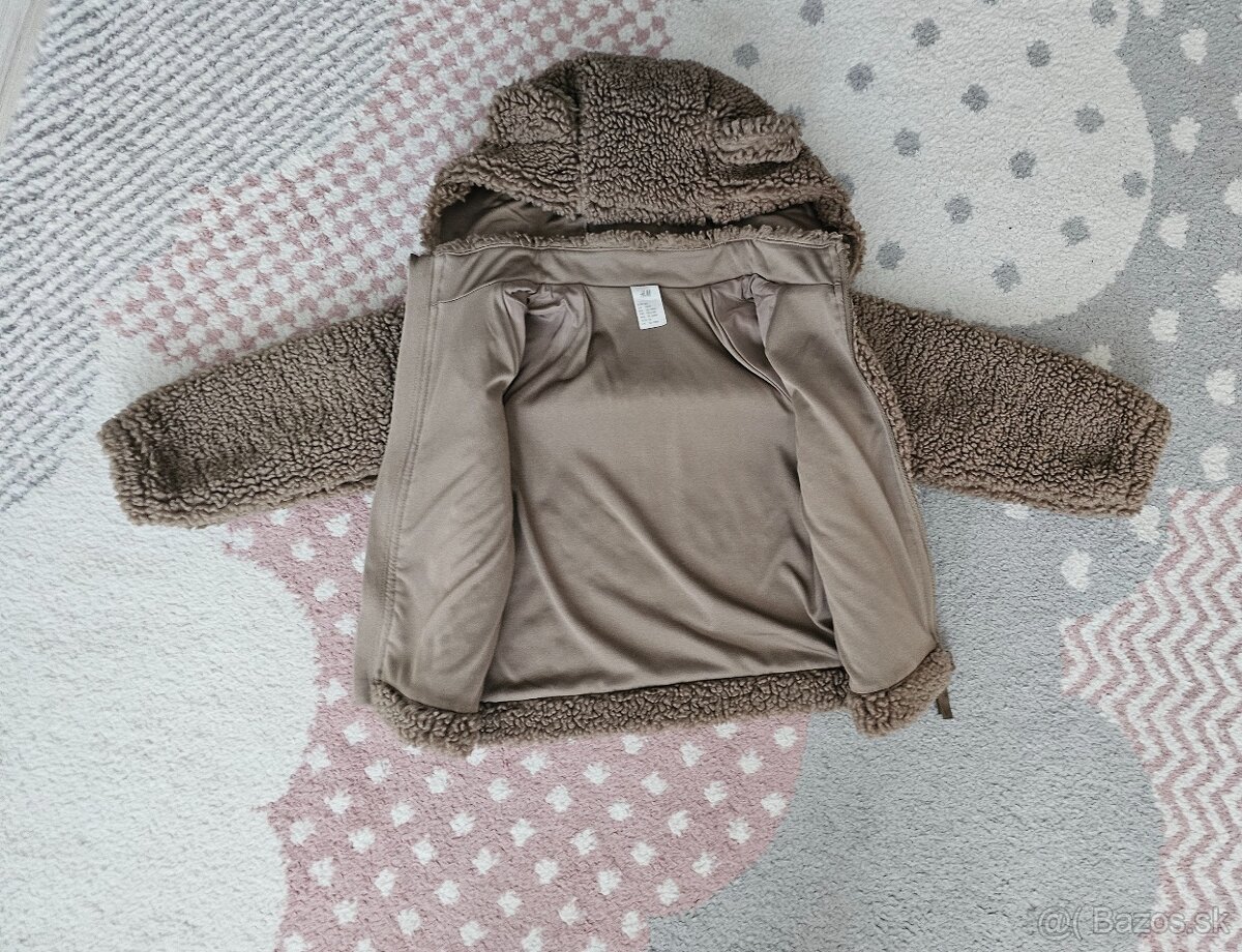 Plyšová bunda H&M veľ. 86 - 2