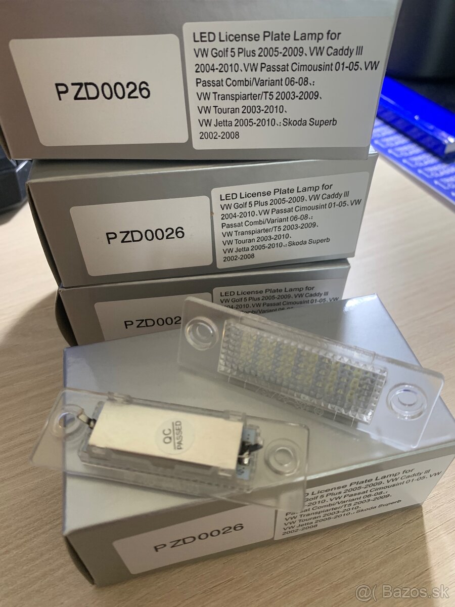 VW Led osvetlenia ŠPZ Caddy Passat Transporter Golf - 2