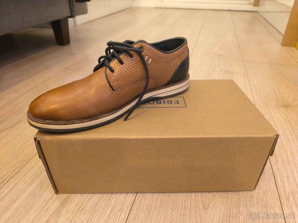 Detské hnedé chlapčenské topánky - veľkosť 34 - 2