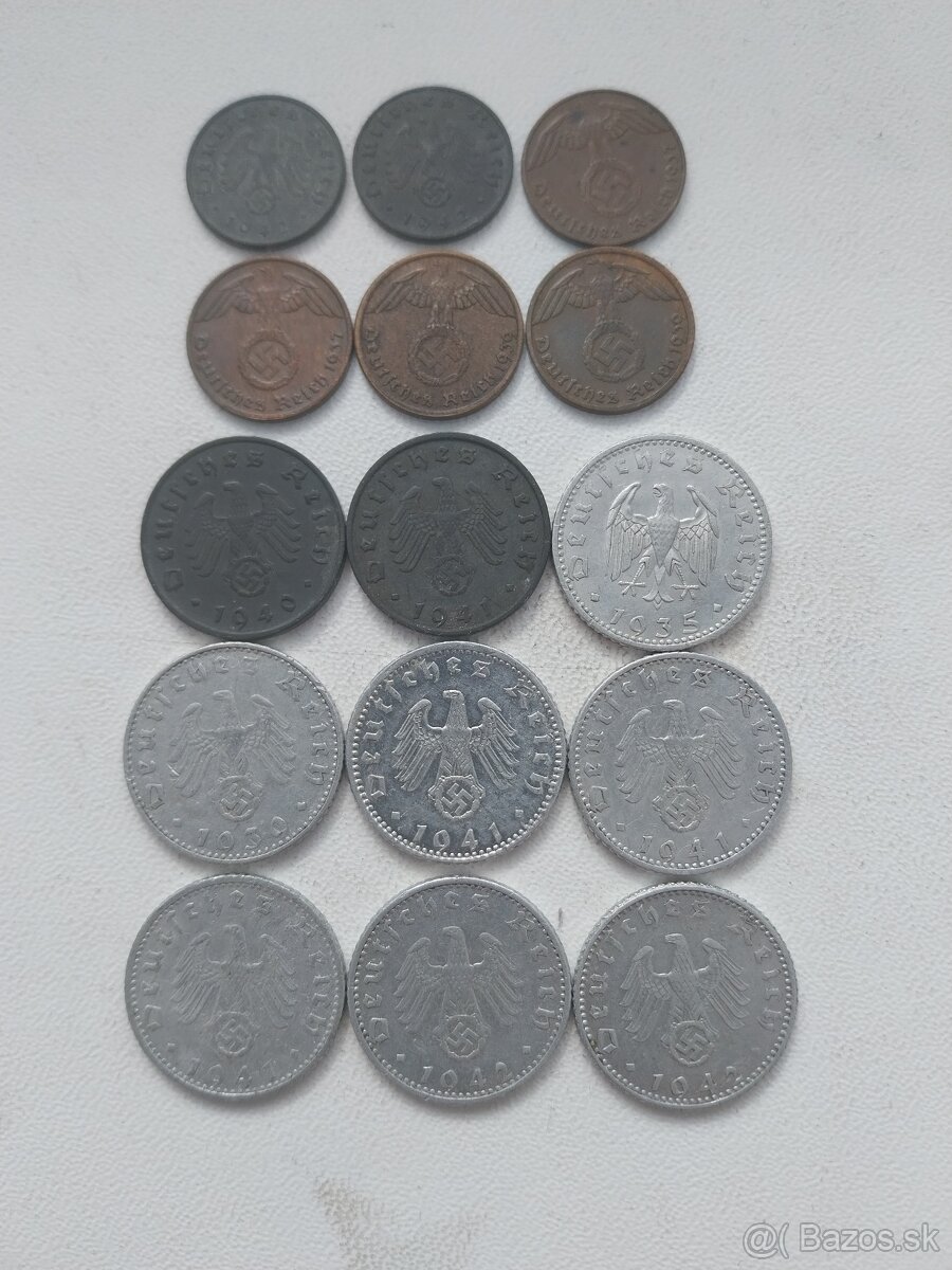 Mince nemecke reichs pfenigy. - 2