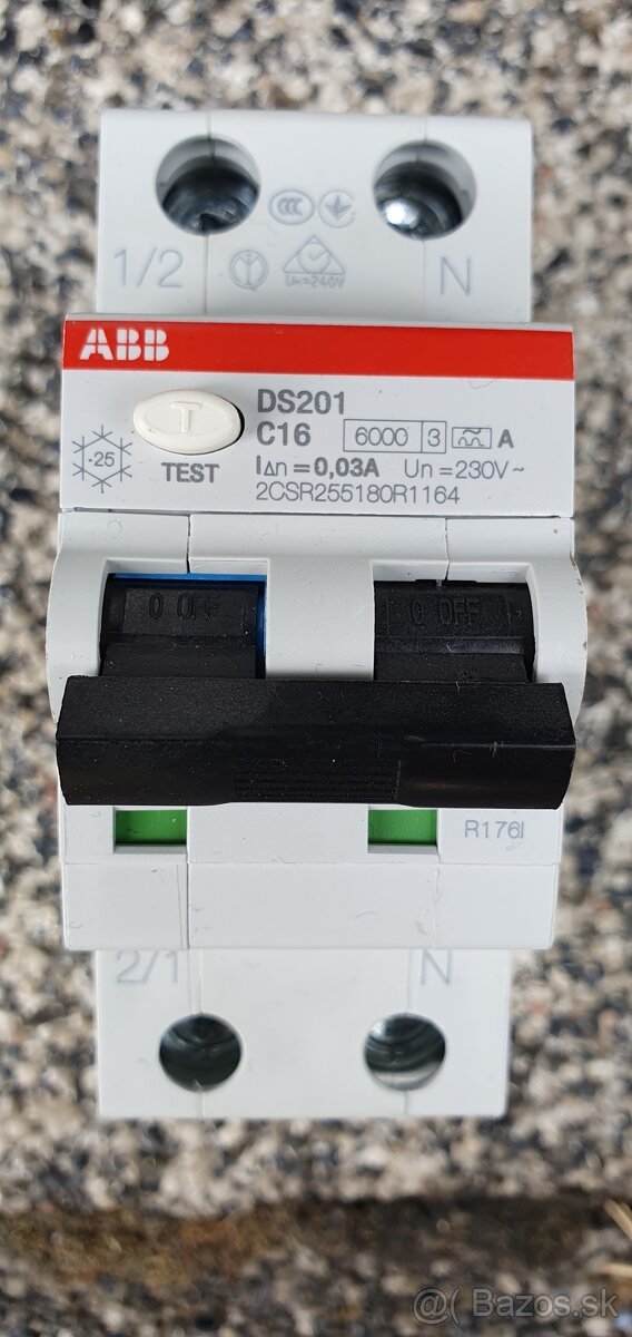 ABB Prúdový chránič; Imen: 16A; Irozd: 30mA, C16 - 2