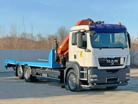 MAN TGS 26.400 Prepravník strojov 7,70 m + PALFINGER + Pil - 2