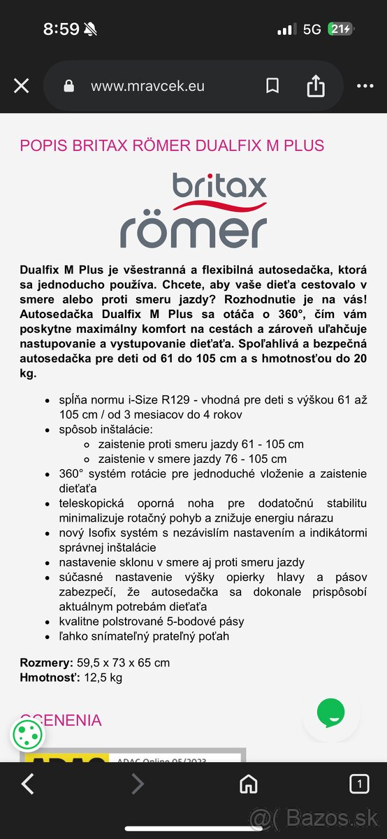 BRITAX RÖMER Autosedačka Dualfix - 2