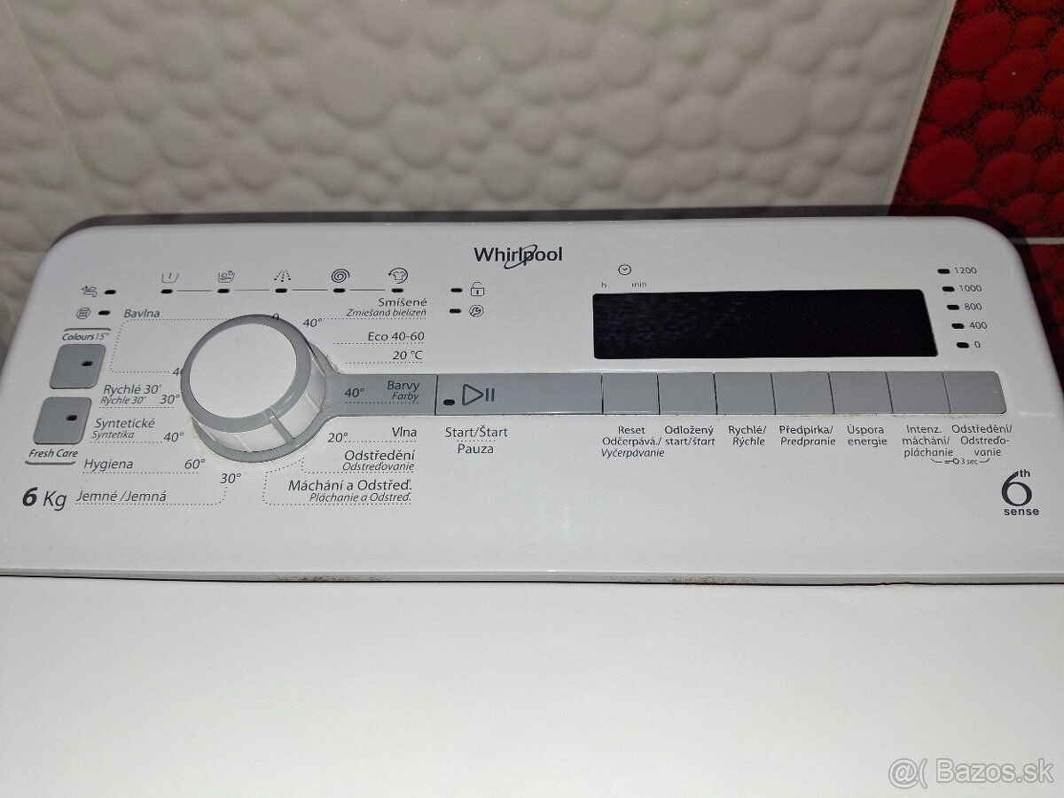 predám práčku WHIRLPOOL TDLR 6240 SS - 2