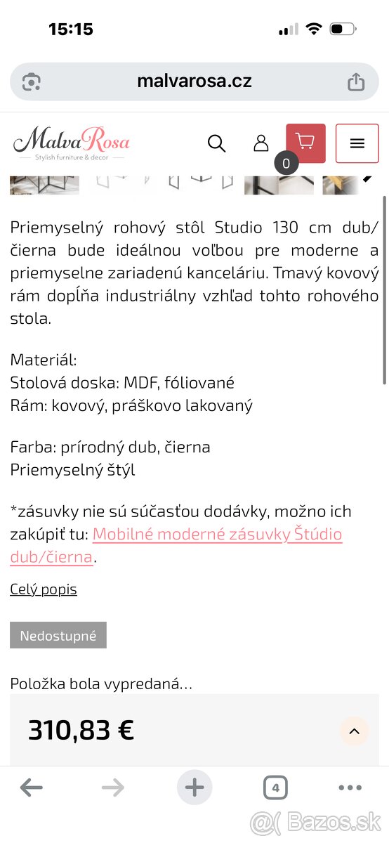Písací stol novy - 2