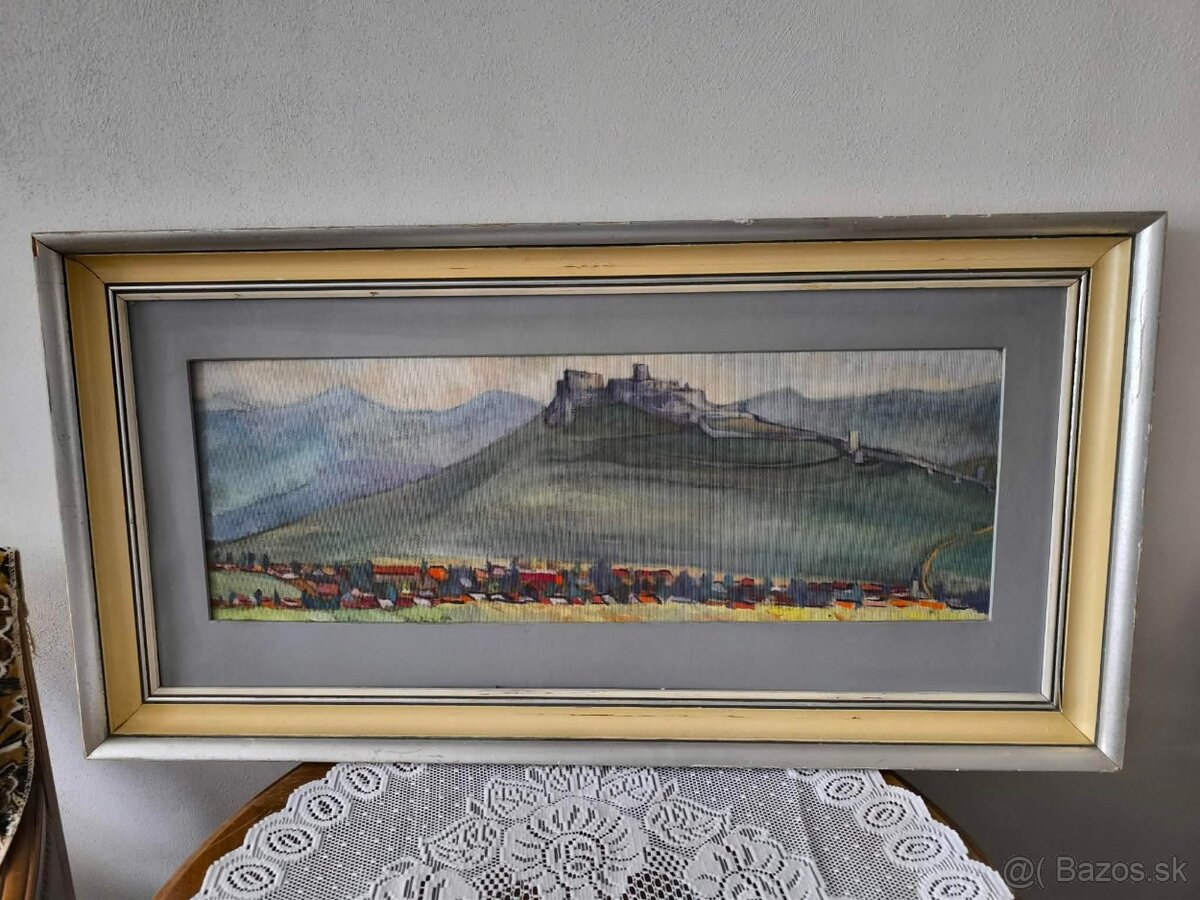 Spišský hrad olejomaľba - 2