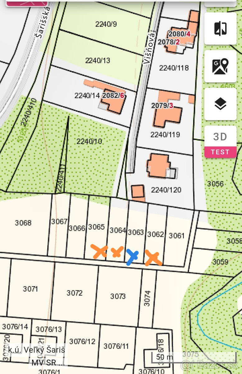 Ponúkam na predaj stavebný pozemok v k.ú. Veľký Šariš - 2