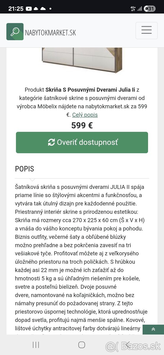 Skrina 2.7 cm dlha - 2