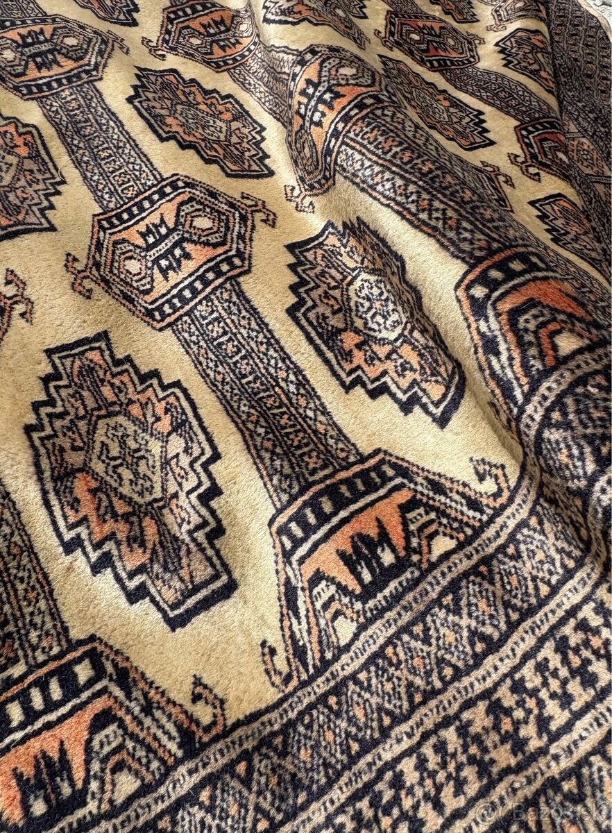 Luxusný ručne viazaný koberec s hodvábom, top stav, 280x190 - 2