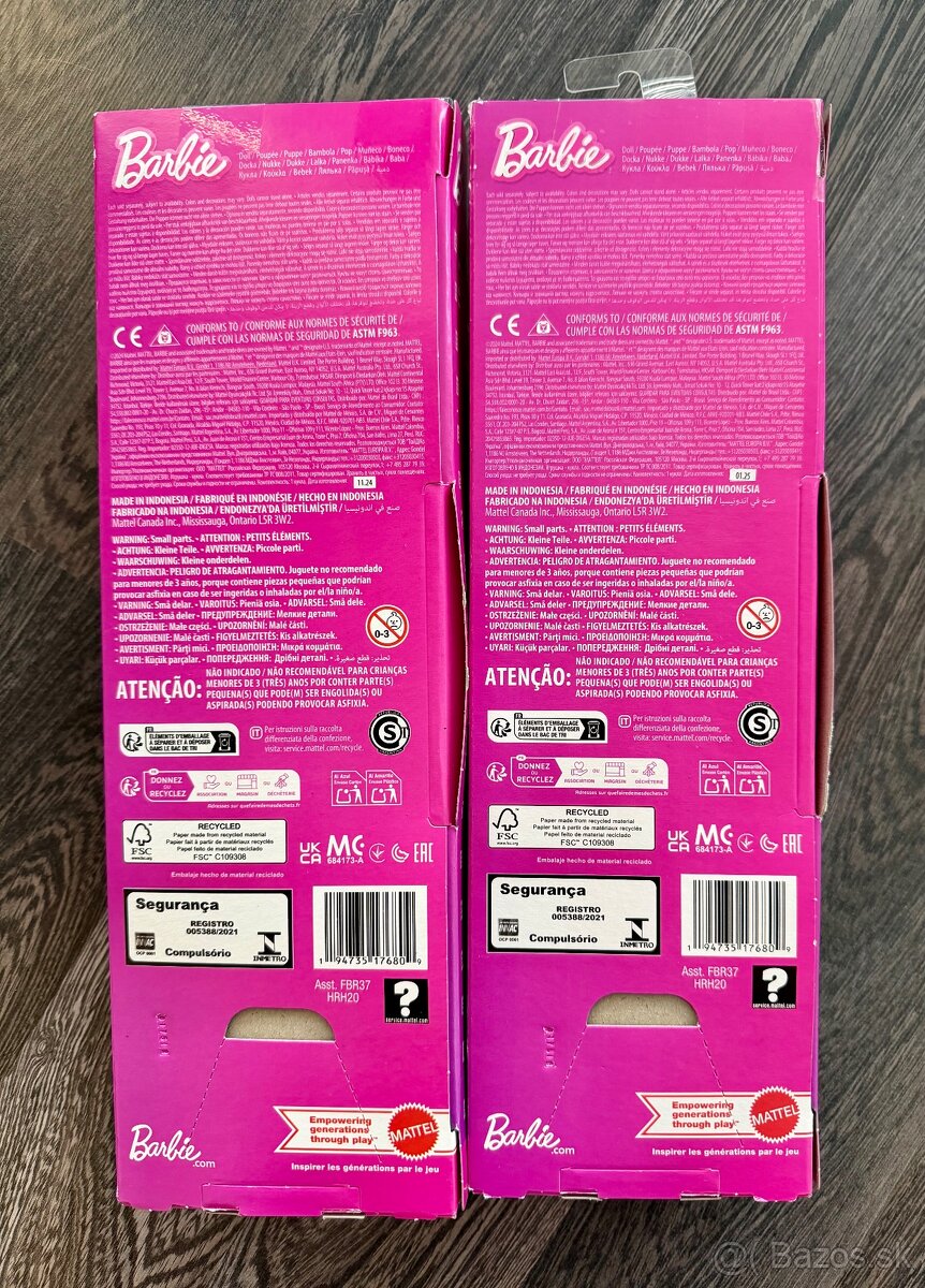 Barbie Bábika Fashionistas Modelka Sukňa 80. roky - 2ks - 2