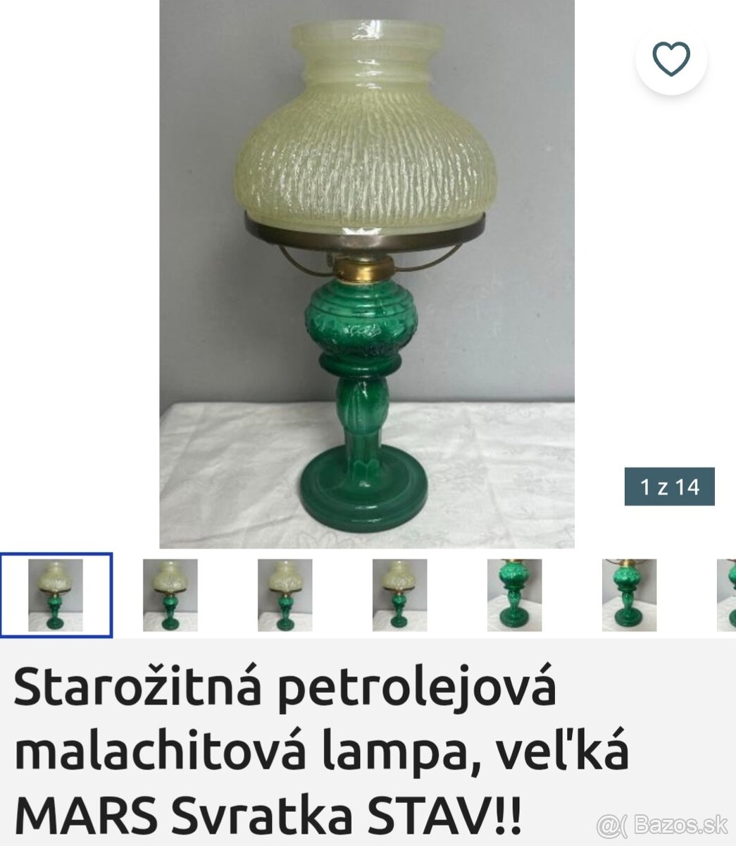 Starožitná petrolejová lampa - 2