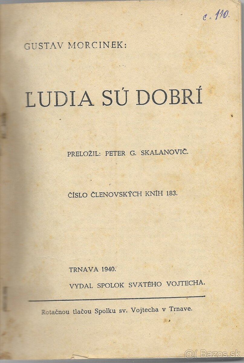 Ľudia sú dobrí - Gustav Morcinek - 2