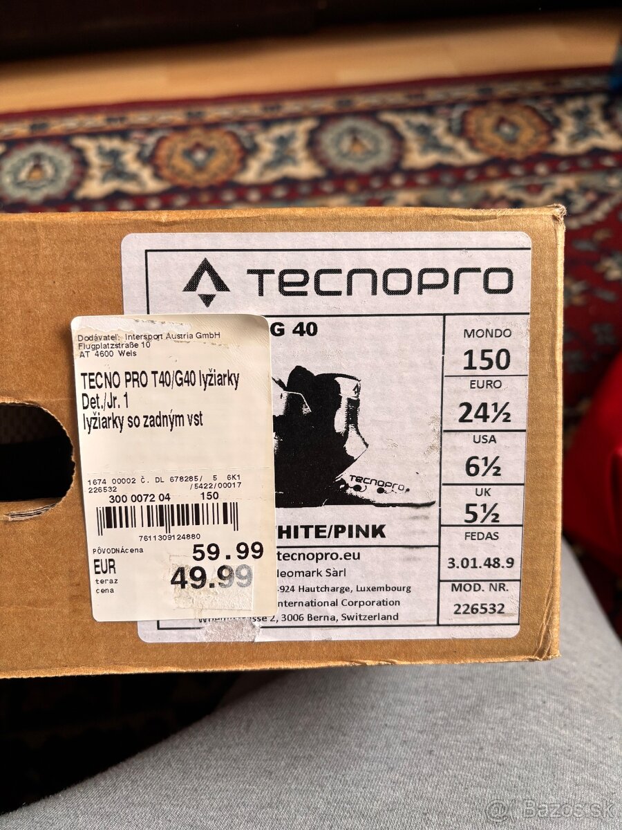 Lyžiarky tecnopro 24,5 - 2