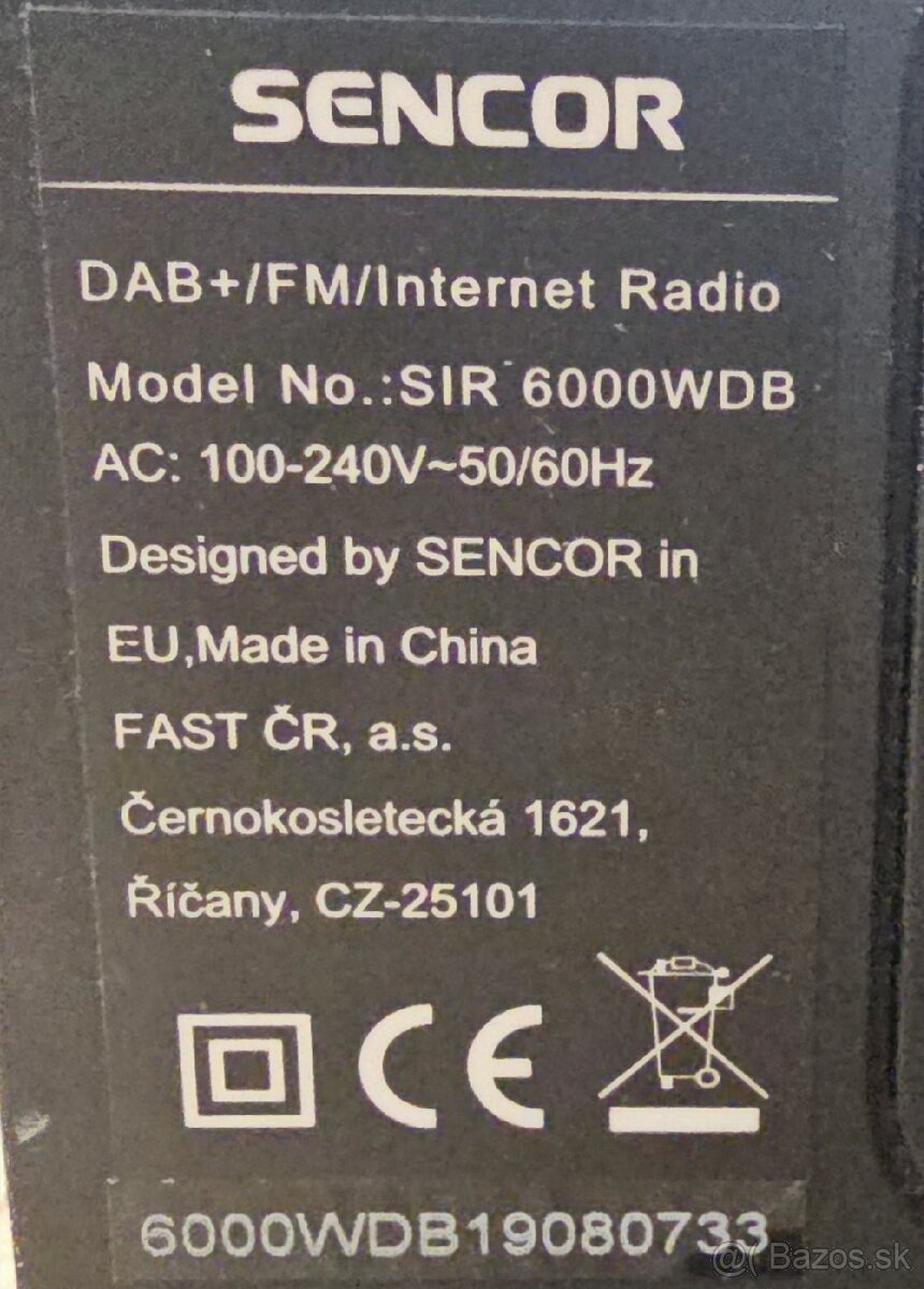 Internetove radio Sencor sir6000wdb - 2