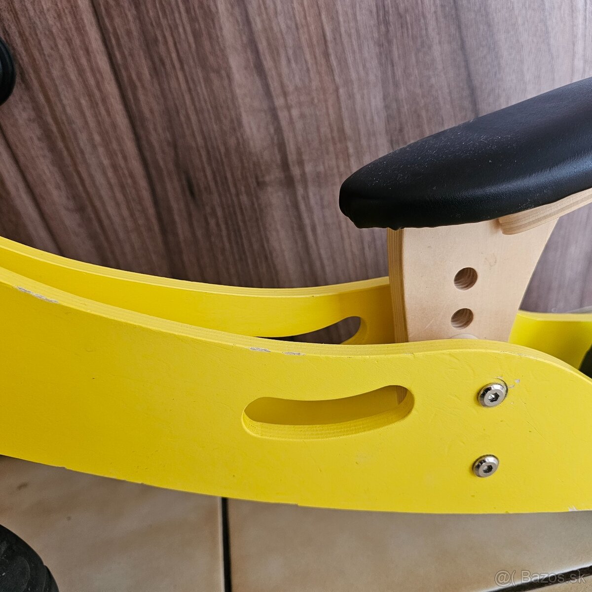Drevené odrážadlo 2v1 mini žlté - 2