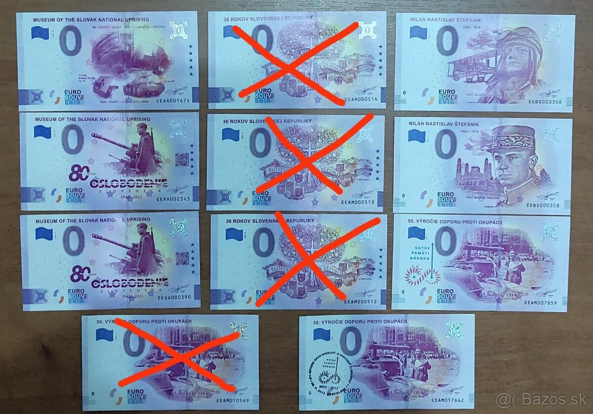 0 eur bankovky - 2