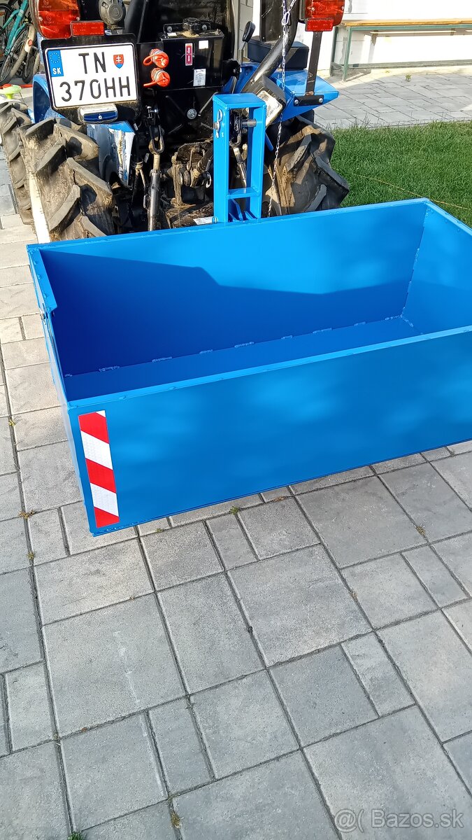 Transportný box manuálne sklápateľný za malotraktor - 2