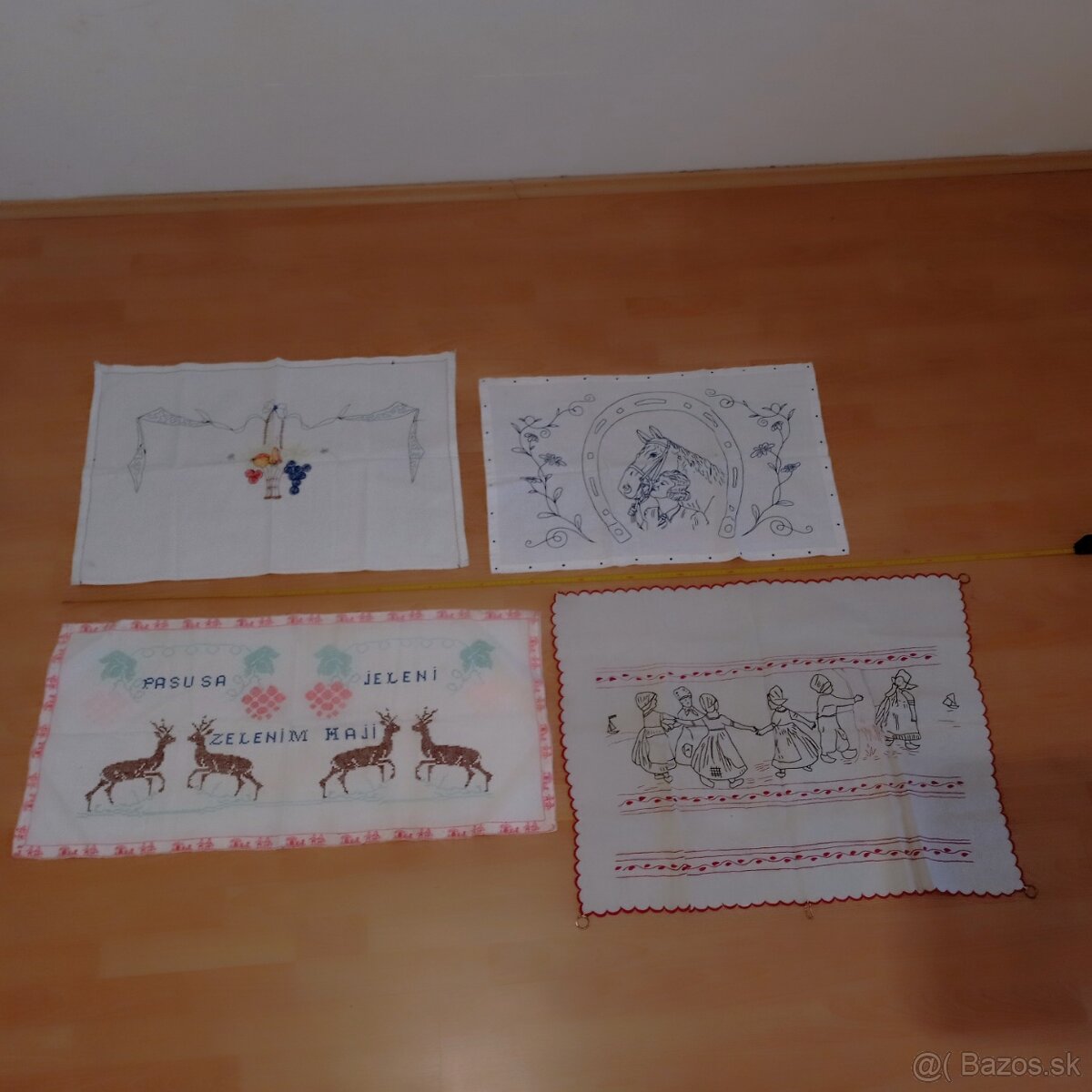 Retro vyšívané nástenky-chalupárske dekorácie výber z 12 kus - 2