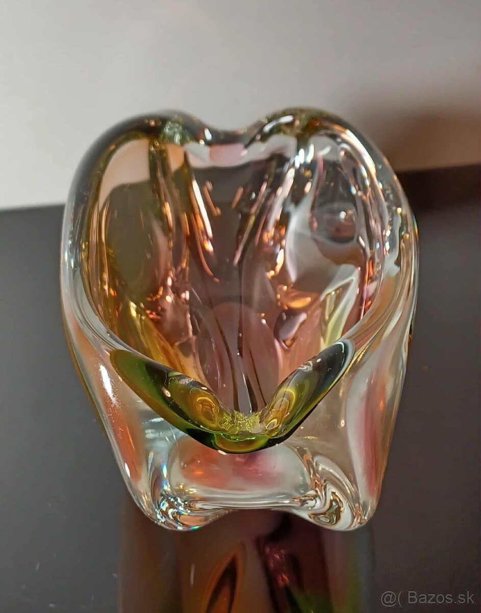 Nádherný popolník, miska z hutného skla návrh Jozef Rozínek - 2