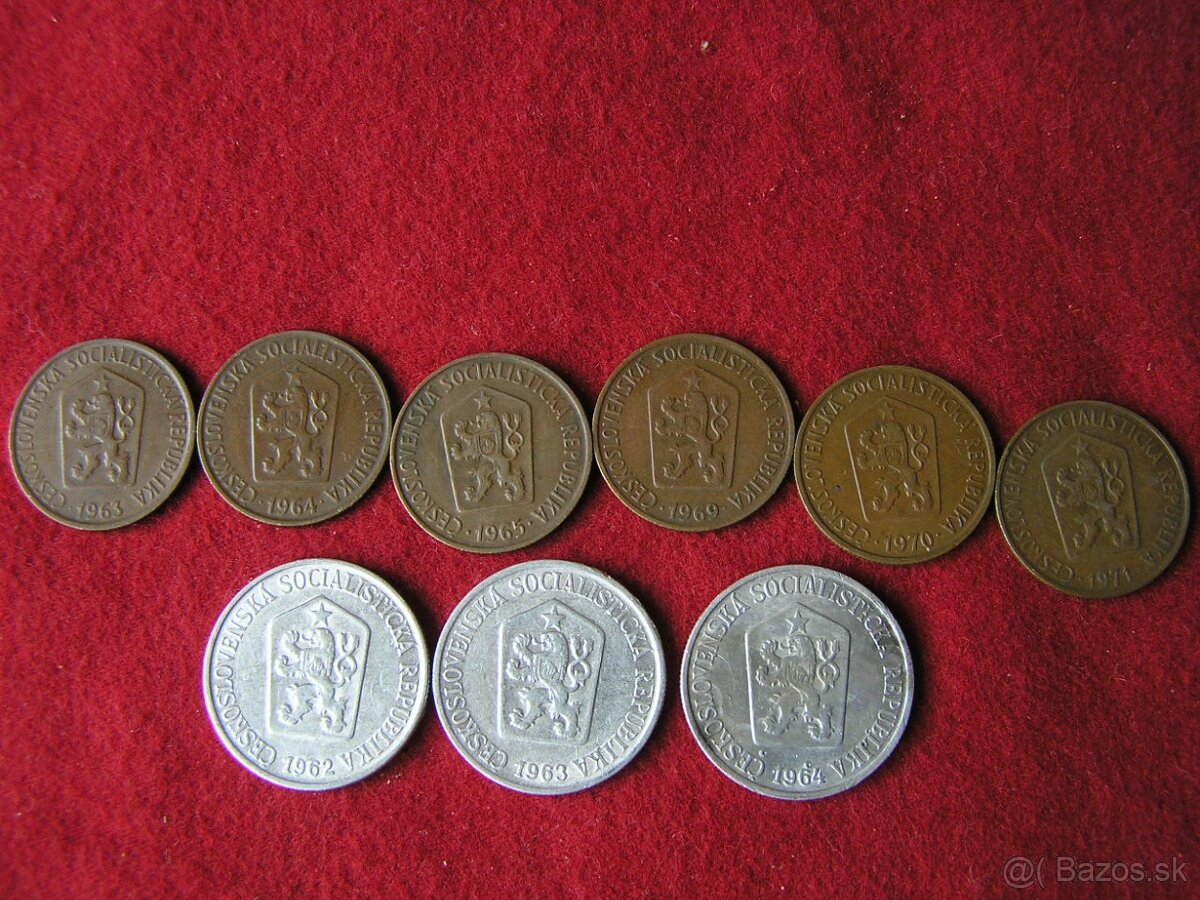 ČESKOSLOVENSKÉ MINCE :HALIERE 1961-1986 - 2