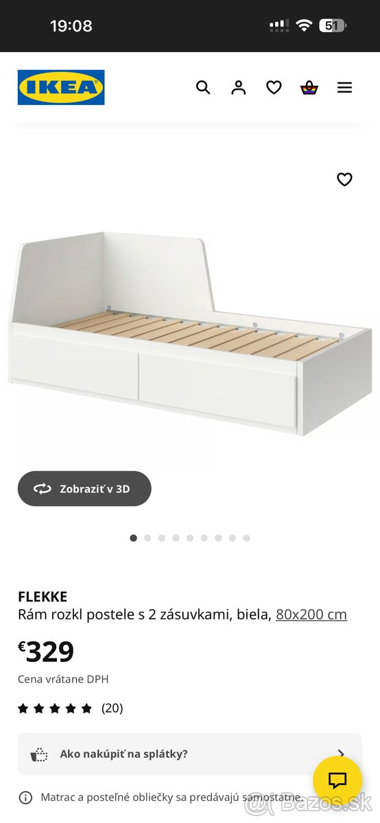 Rozkladacia postel IKEA FLEKKE - 2