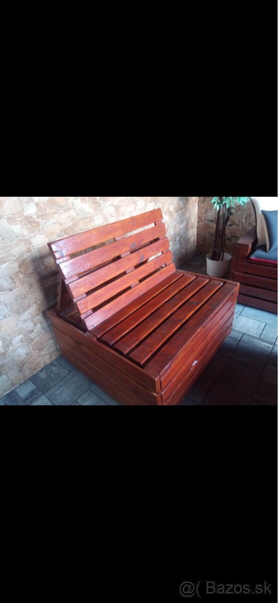 Zahradne sedenie s poduškami a operadlami - 2