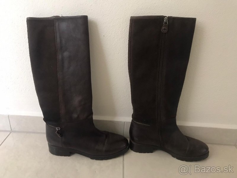 GEOX čizmy pravá koža (tmavo hnedé) č. 38,5 - 2