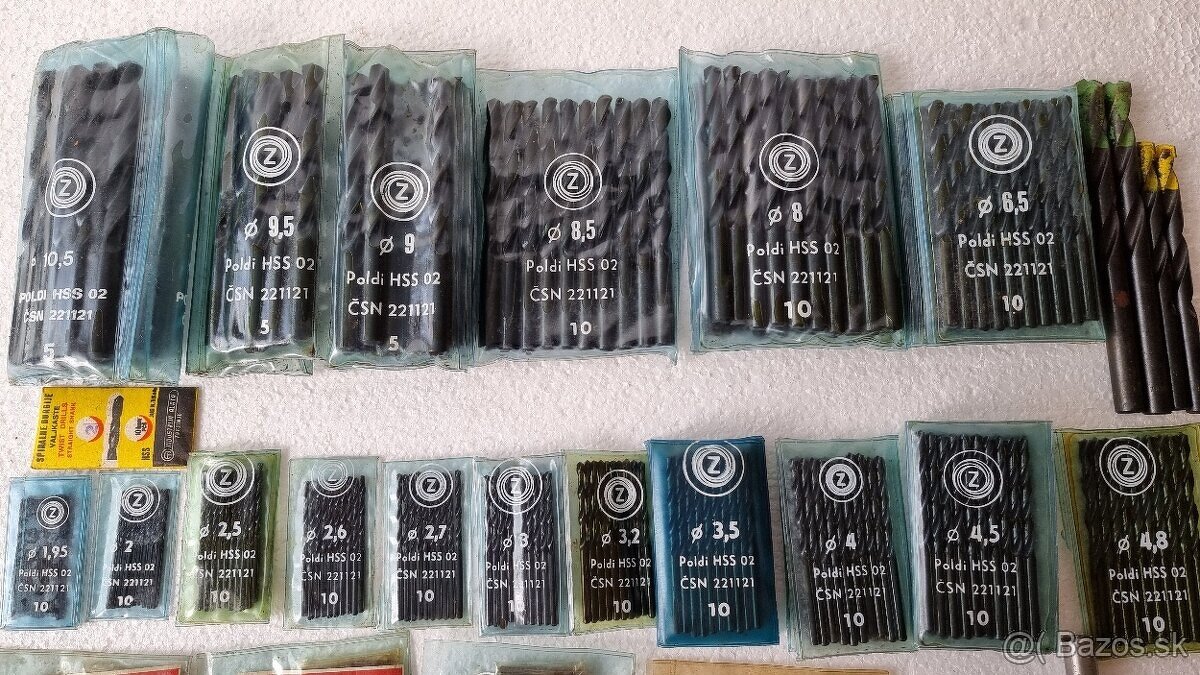 Predám alebo vymením HSS vrtáky a závitníky. - 2