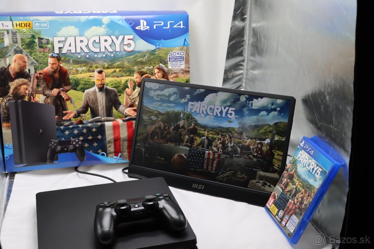 PS4 Slim 1TB komplet v krabici + Far Cry 5 - 2