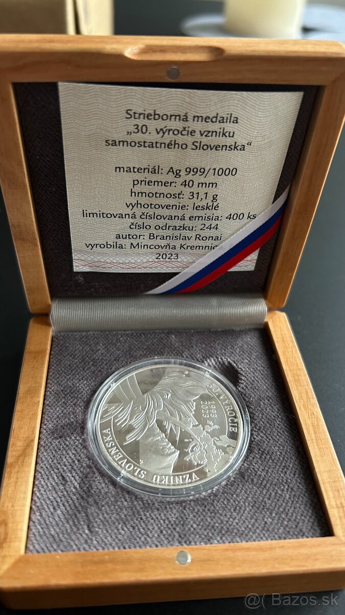 Strieborné medaili SR proof - 2