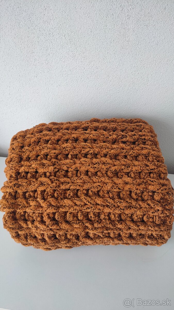 Ručné pletená detská deka do kočíka - 2