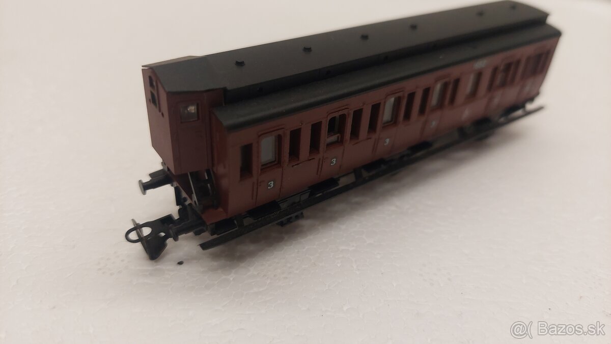 TT vláčiky, vagóny - osobný historický trojnápravový vozeň - 2