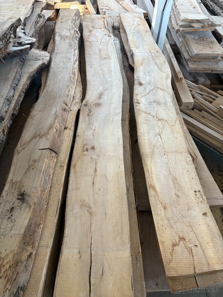 Vysušené brestové fošne, brest horský, 52 mm - 2