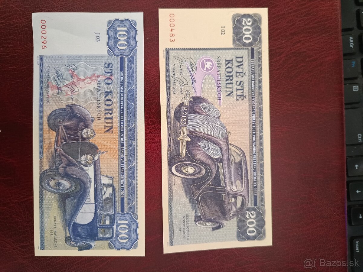 SADA 12 ks PAMĚTNÍCH BANKOVEK AUTOMOBILU "ZAPADLÍK" - 2