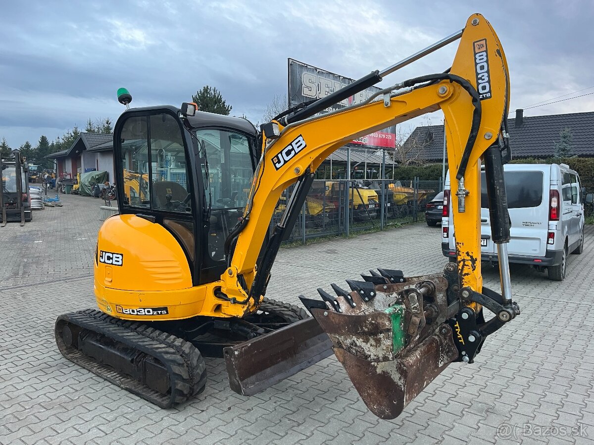 Minibager minirypadlo JCB 8030 ZTS, Kubota Yanmar, 2018 rv - 2