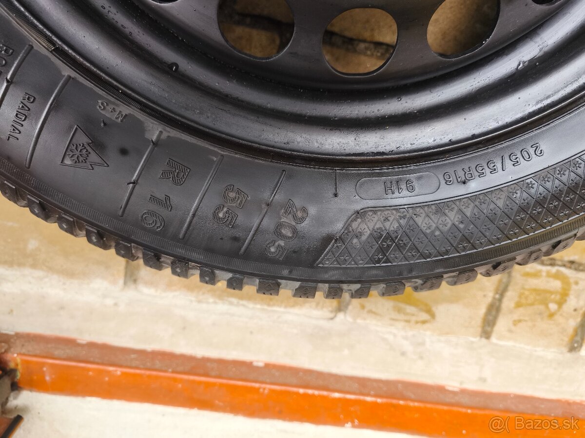 Zimné pneumatiky KLEBER+Oiginal disky VW 205/55/R16 - 2