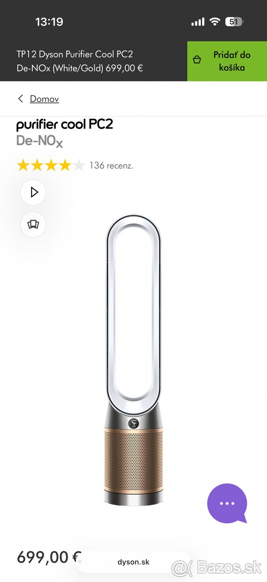 Dyson Purifier Cool PC2 De-NOx TP12 čistička vzduchu - 2