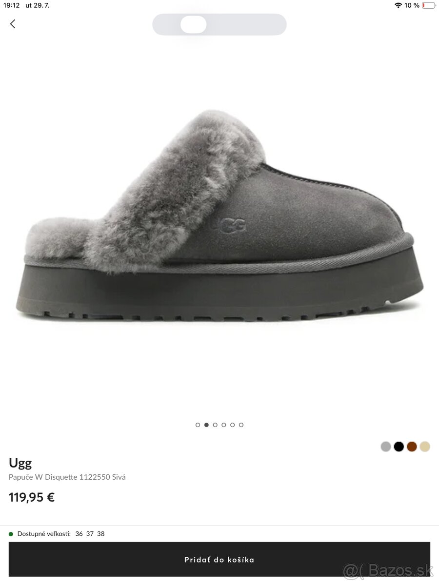 Papuce /slapky cizmy UGG s kozusinou na platforme - 2