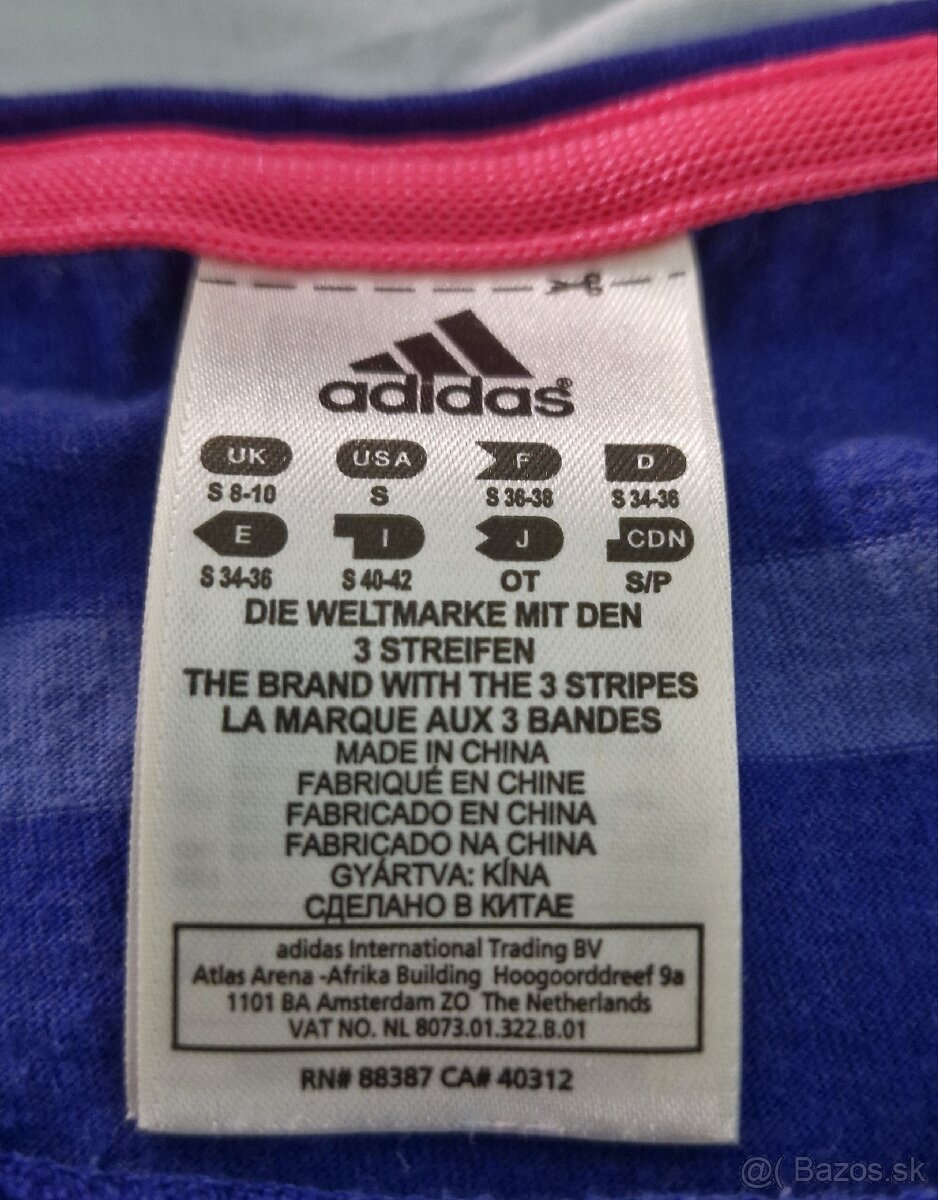 Tmavomodré dámske tričko Adidas bez rukávov - 2