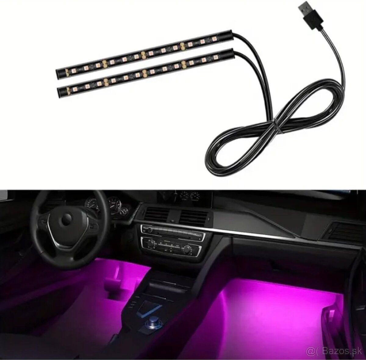 LED ambientné podsvietenie do interiéru USB 2 ks - 2